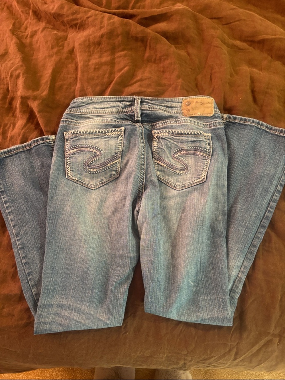 Silver Jeans Women's Light Blue Boot Cut with Embroidered Back Pockets